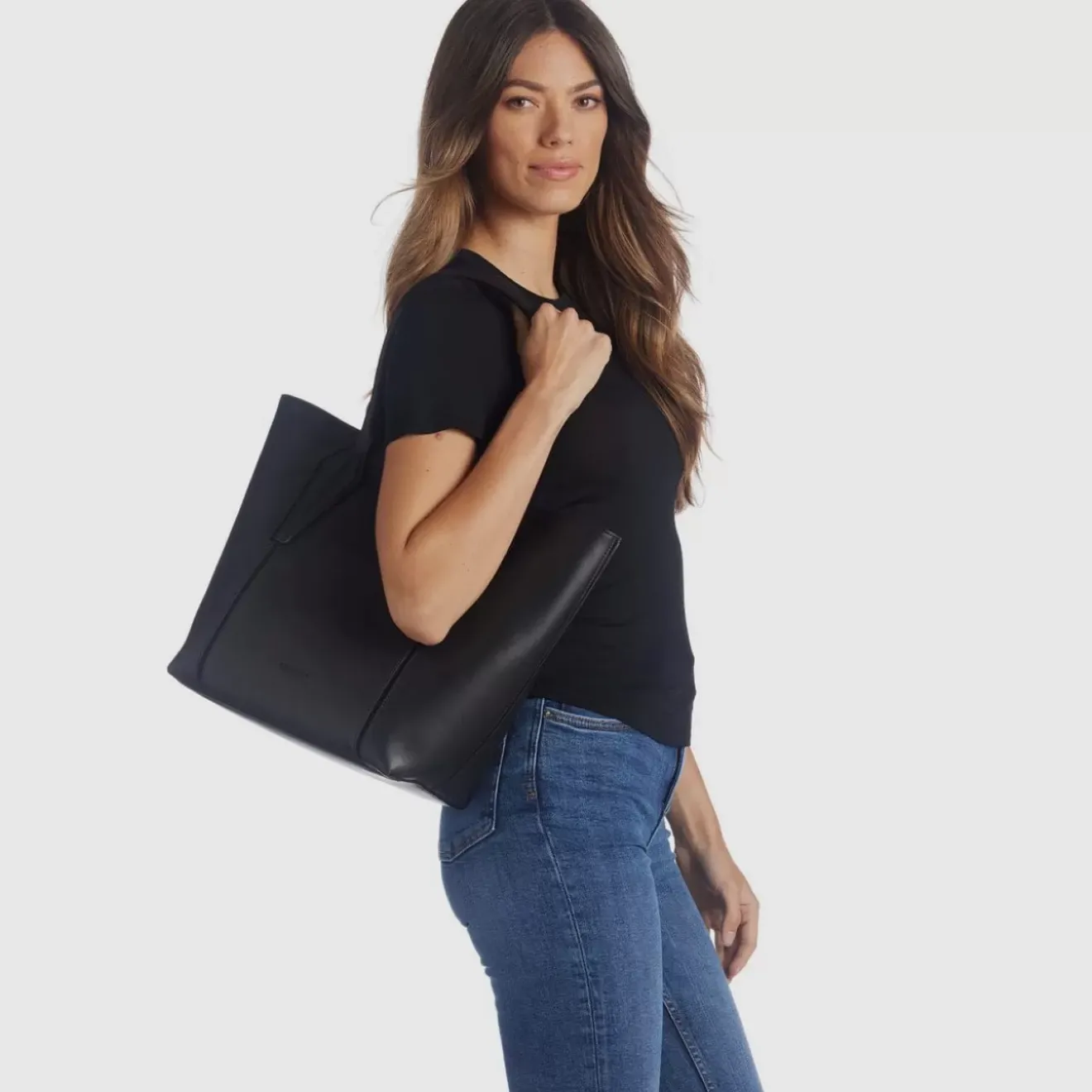 Handbags-Aquatalia Alessandria Tote Black