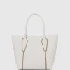 Handbags-Aquatalia Alessandria Tote Off White
