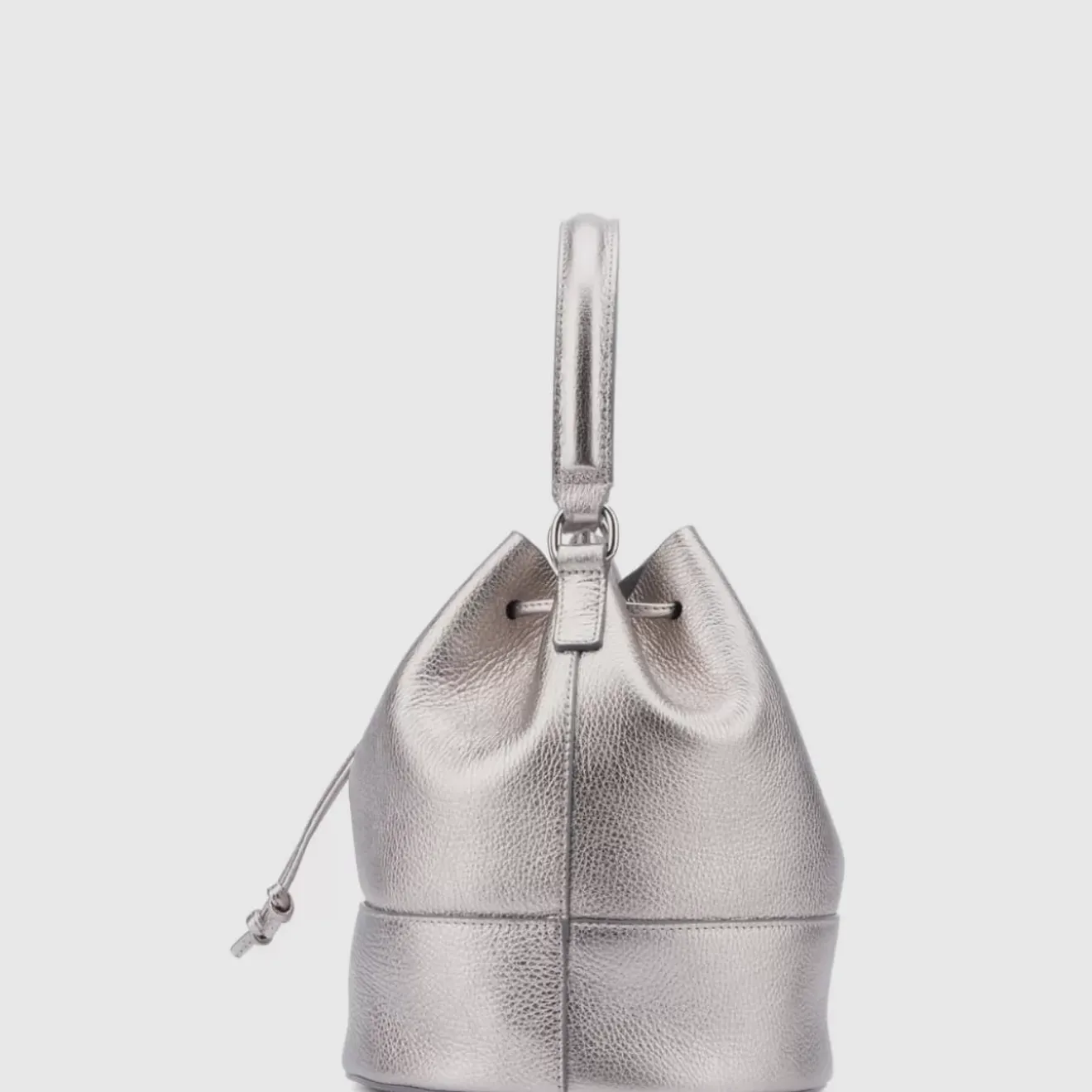 Handbags-Aquatalia Bari Bucket Platinum