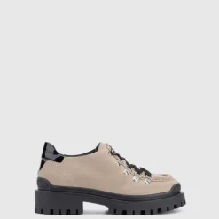 Oxfords & Loafers-Aquatalia Claudina Ecru/Black