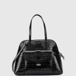 Handbags-Aquatalia Florence Top Handle Black