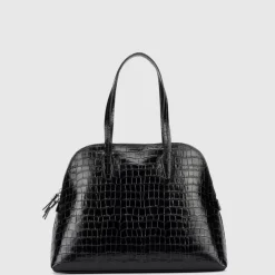 Handbags-Aquatalia Florence Top Handle Black