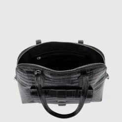 Handbags-Aquatalia Florence Top Handle Black