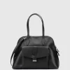 Handbags-Aquatalia Florence Top Handle Black
