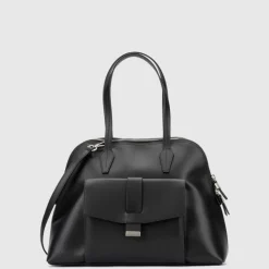 Handbags-Aquatalia Florence Top Handle Black