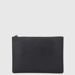 Handbags-Aquatalia Large Zip Pouch Black