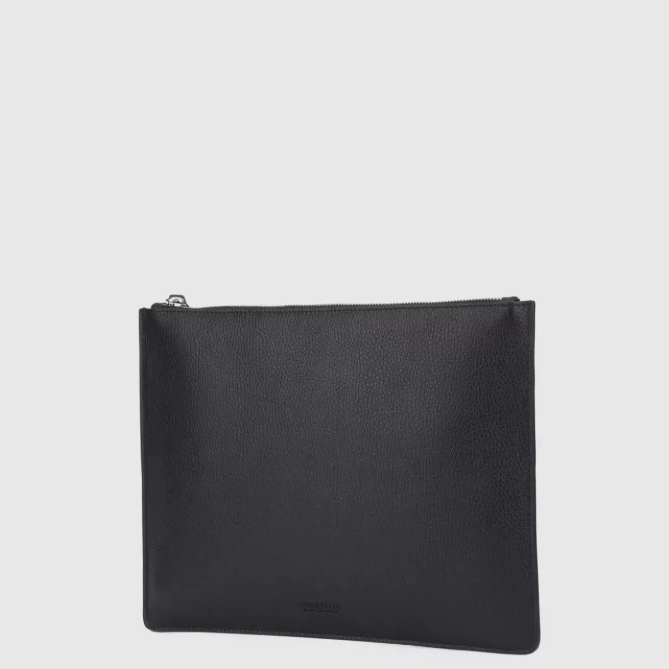 Handbags-Aquatalia Large Zip Pouch Black