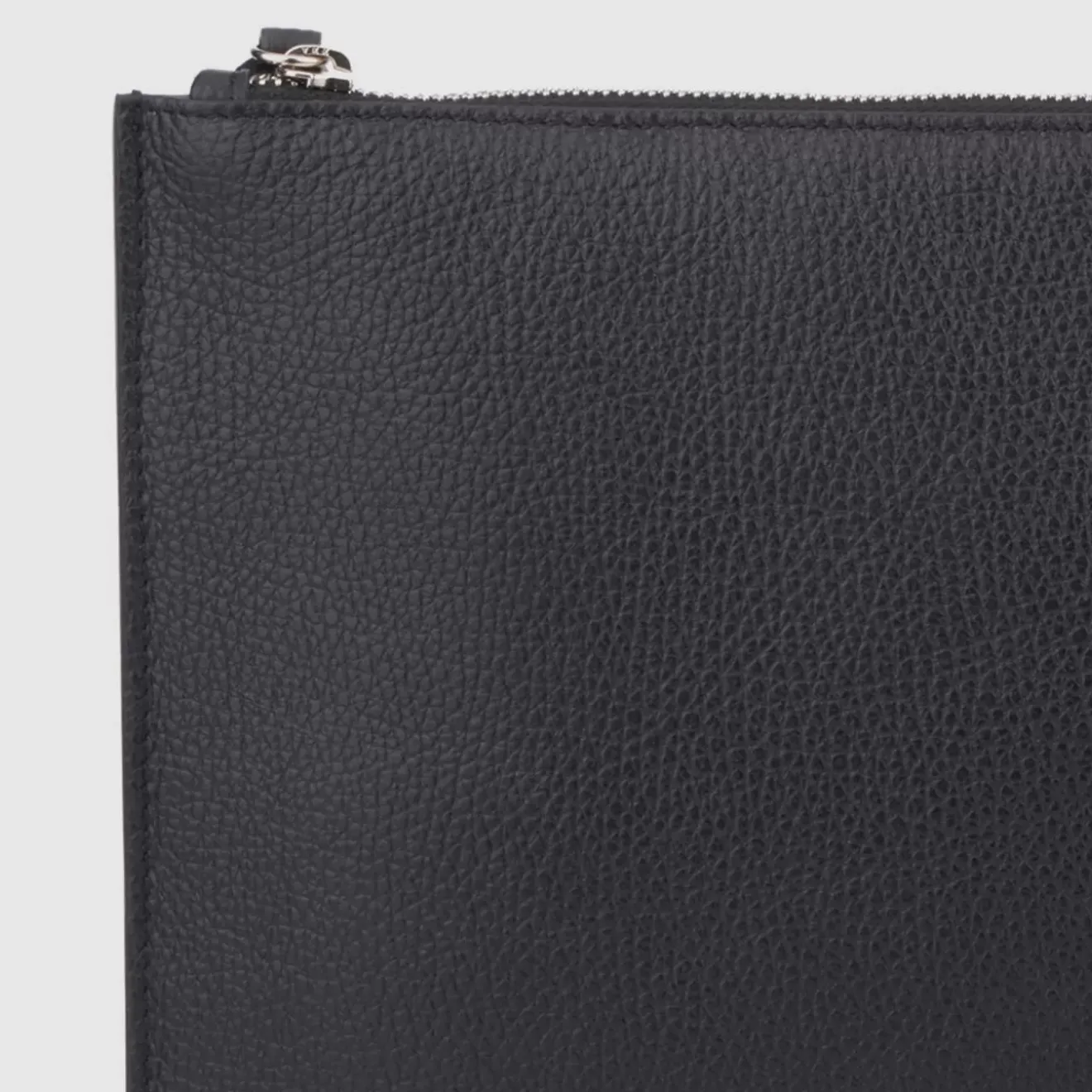 Handbags-Aquatalia Large Zip Pouch Black