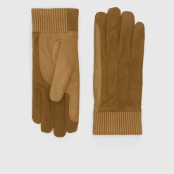Gloves-Aquatalia Leather Cuff Glove Camel