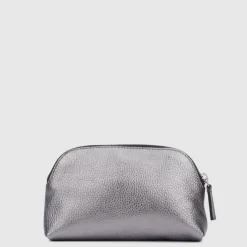 Handbags-Aquatalia Medium Zip Wristlet Silver