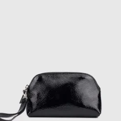Handbags-Aquatalia Medium Zip Wristlet Black