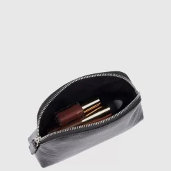 Handbags-Aquatalia Medium Zip Wristlet Black