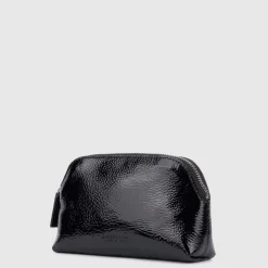 Handbags-Aquatalia Medium Zip Wristlet Black