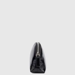 Handbags-Aquatalia Medium Zip Wristlet Black