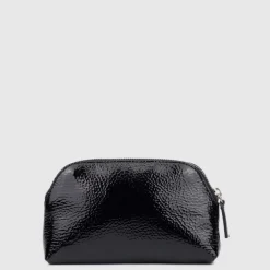 Handbags-Aquatalia Medium Zip Wristlet Black