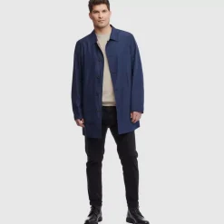 Outerwear-Aquatalia Merano Dark Navy/Tan