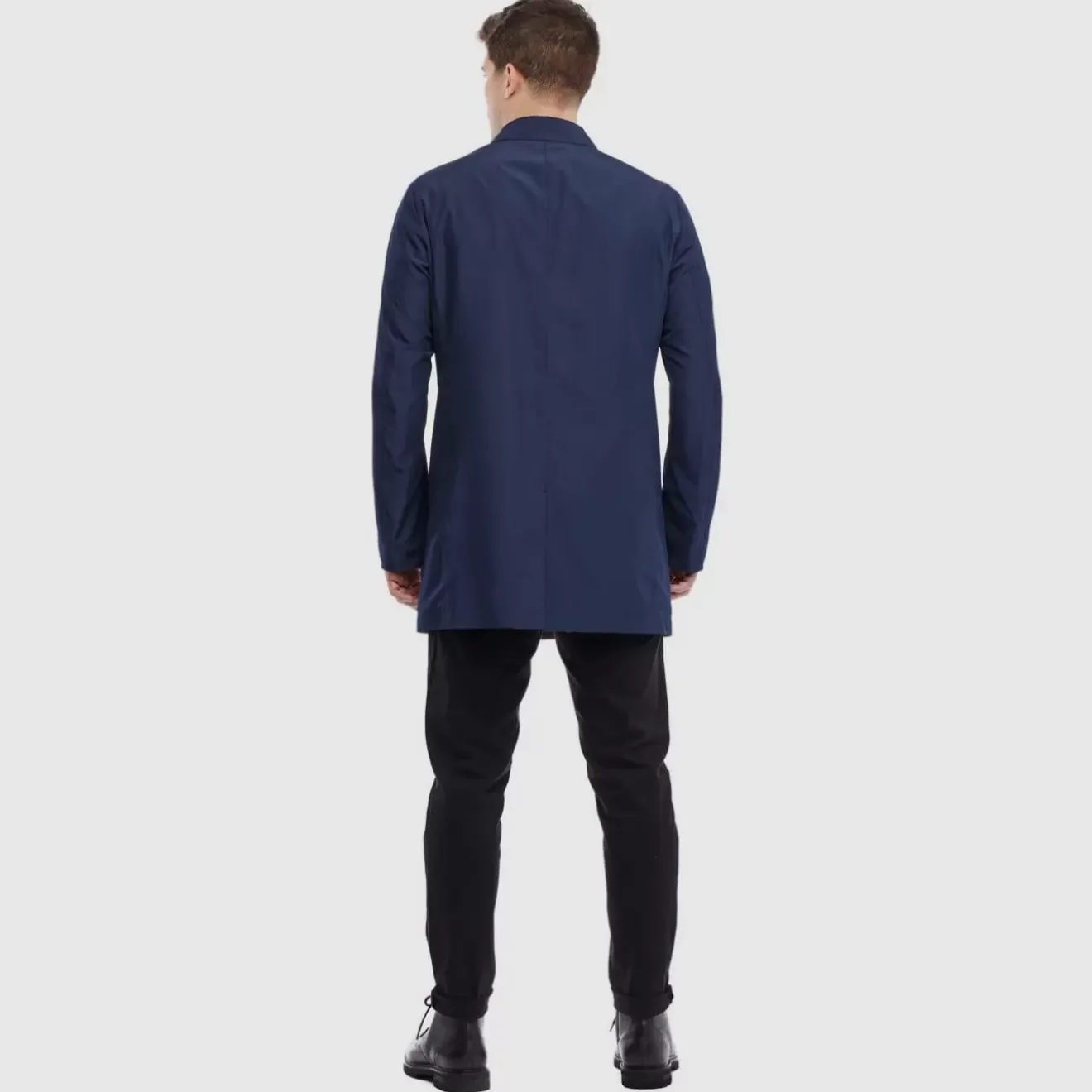 Outerwear-Aquatalia Merano Dark Navy/Tan