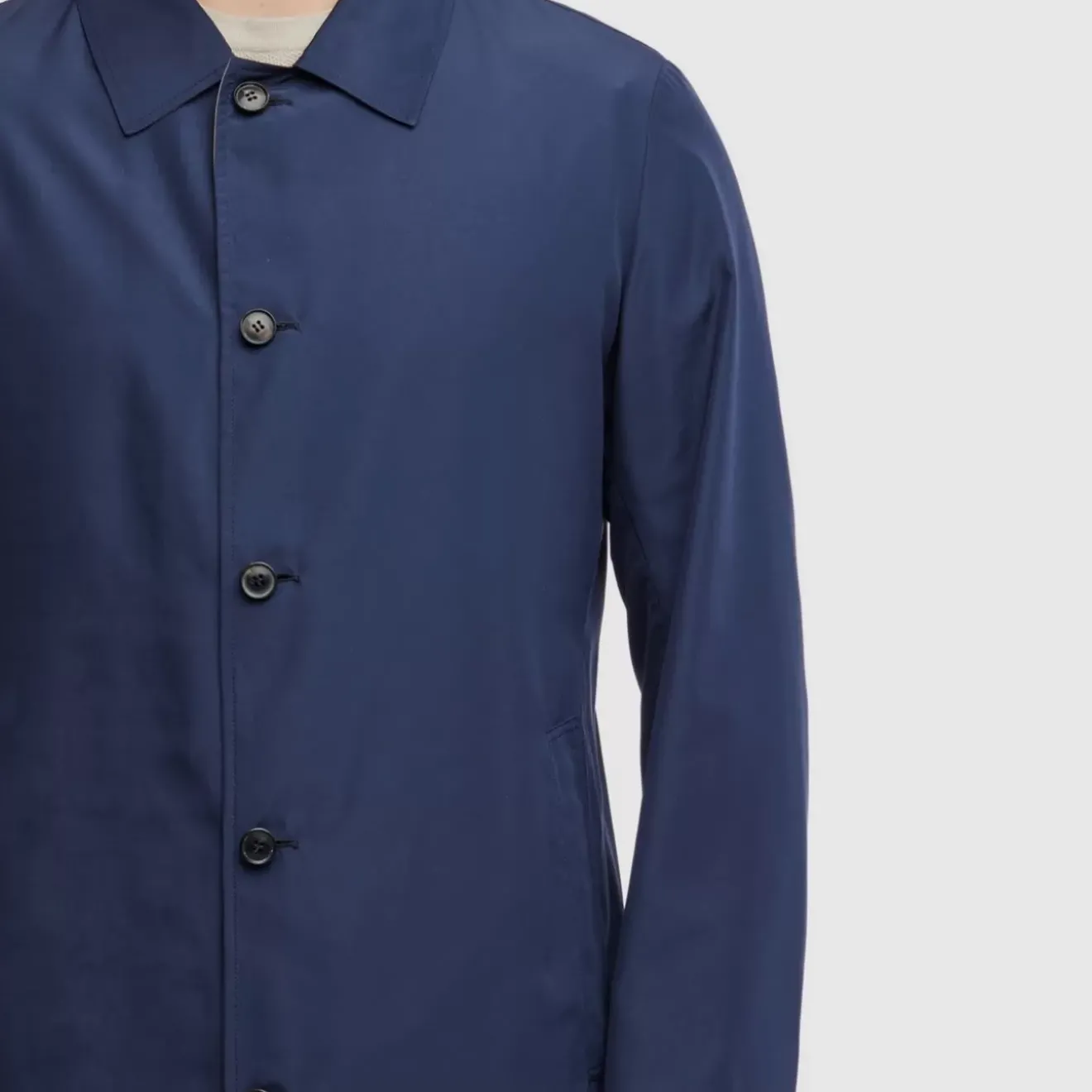 Outerwear-Aquatalia Merano Dark Navy/Tan