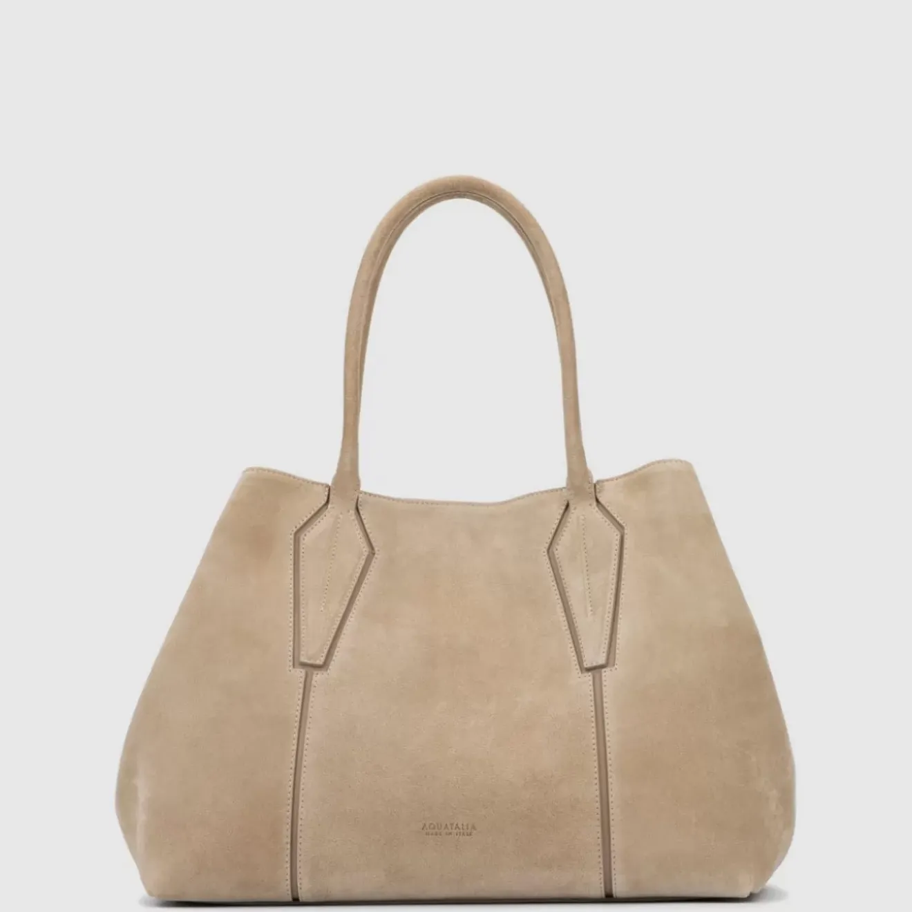 Handbags-Aquatalia Parma Carryall Light Taupe