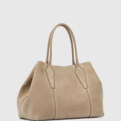 Handbags-Aquatalia Parma Carryall Light Taupe
