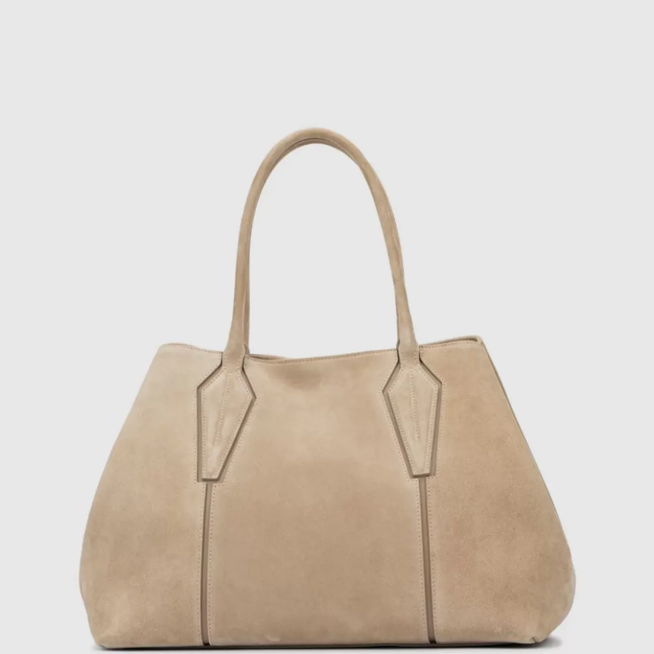 Handbags-Aquatalia Parma Carryall Light Taupe