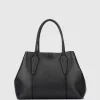 Handbags-Aquatalia Parma Carryall Black