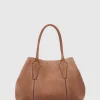 Handbags-Aquatalia Parma Caryall Brandy/Cognac