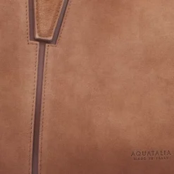Handbags-Aquatalia Parma Caryall Brandy/Cognac