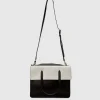 Handbags-Aquatalia Petra Tote Black/Off White