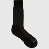 Socks-Aquatalia Pindot Knit Blend Men's Sock Black/Heather Grey