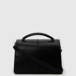 Handbags-Aquatalia Rhumba Satchel Black