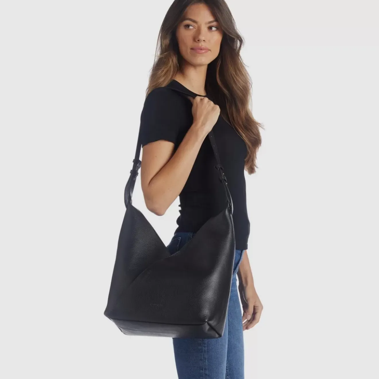 Handbags-Aquatalia Rimini Hobo Black