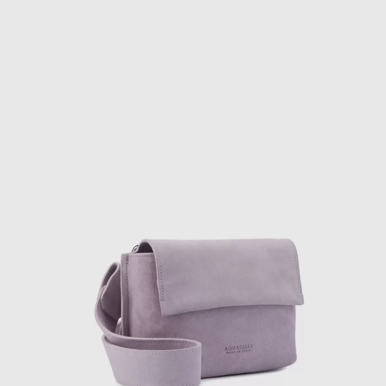 Handbags-Aquatalia Soho Crossbody Mauve Grey