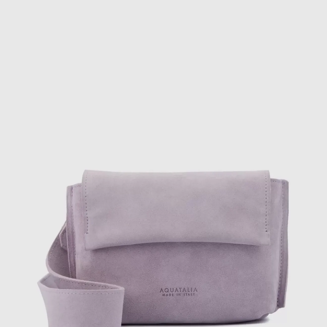 Handbags-Aquatalia Soho Crossbody Mauve Grey
