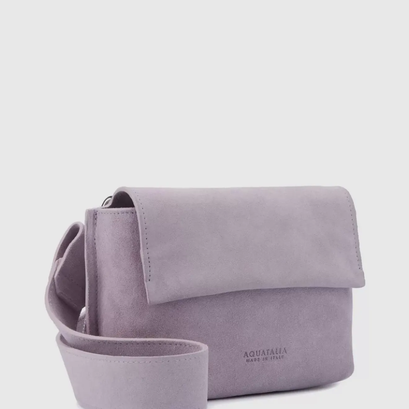 Handbags-Aquatalia Soho Crossbody Mauve Grey