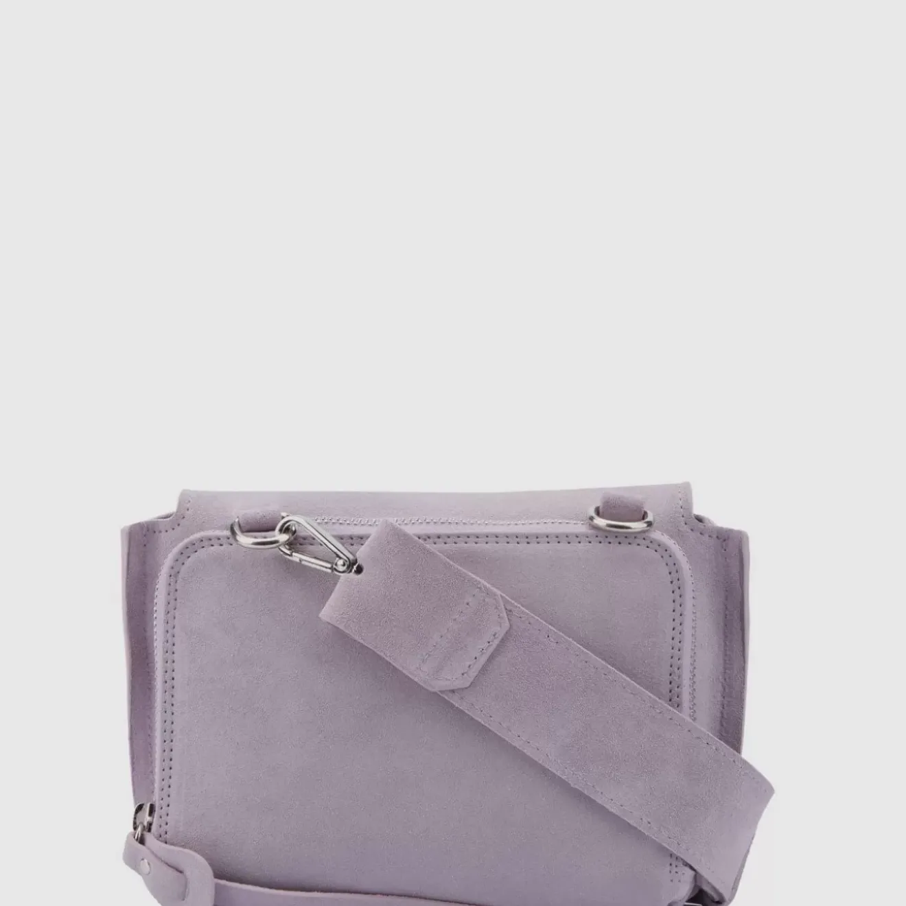 Handbags-Aquatalia Soho Crossbody Mauve Grey