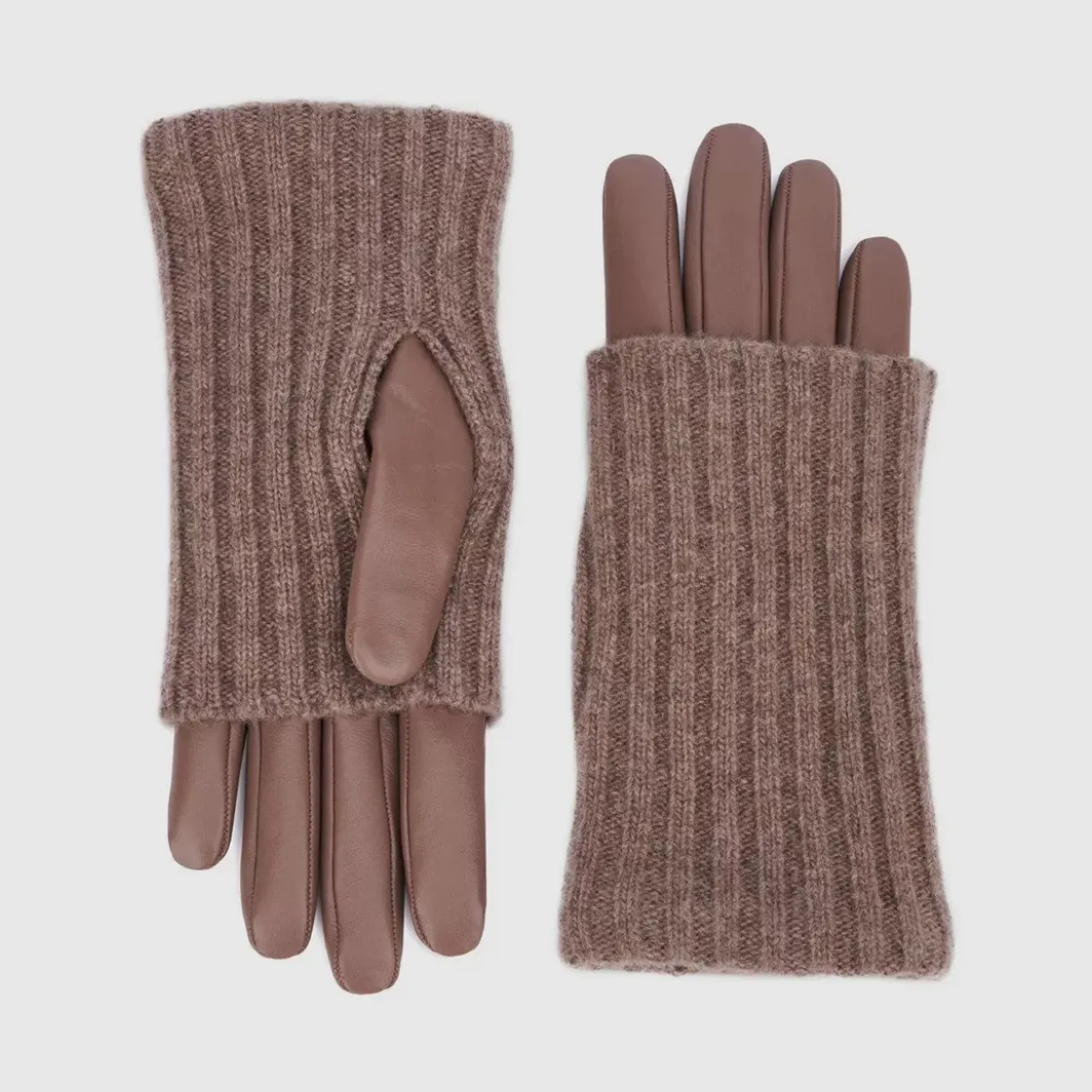 Gloves-Aquatalia Sweater Cuff Glove Taupe