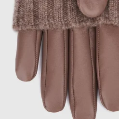 Gloves-Aquatalia Sweater Cuff Glove Taupe