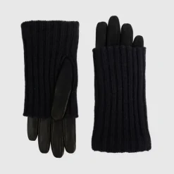 Gloves-Aquatalia Sweater Cuff Glove Black
