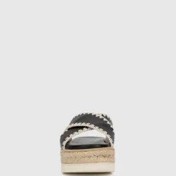 Sandals-Aquatalia Sylvie Black/Natural
