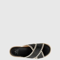Sandals-Aquatalia Sylvie Black/Natural