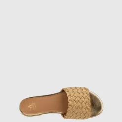 Sandals-Aquatalia Tatia Natural/Gold