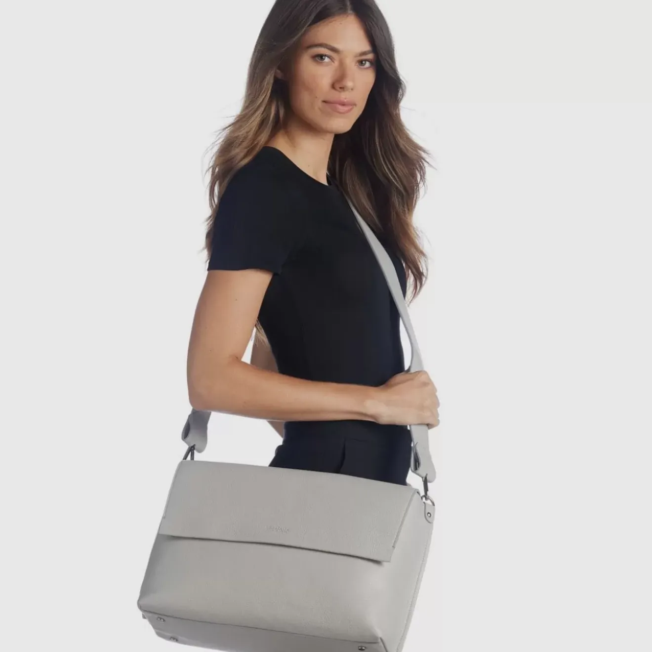 Handbags-Aquatalia Verona Messenger Pearl