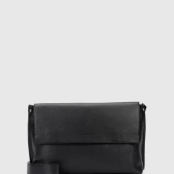 Handbags-Aquatalia Verona Messenger Black
