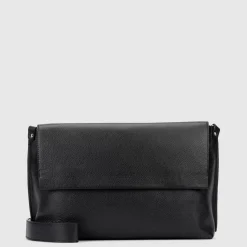 Handbags-Aquatalia Verona Messenger Black